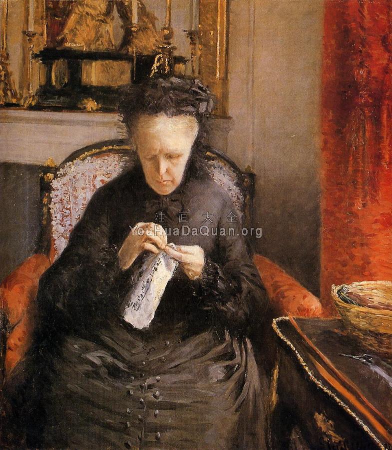 Portait of Madame Martial Caillebote the artist's mother - 古斯塔夫·卡里伯特